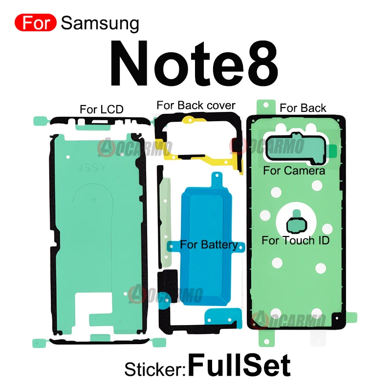 Fullset Sticker For Samsung Galaxy Note 8 9 7 10 Plus 20 Ultra 10Lite Front LCD Back Battery Adhesive Glue Replacement display adhesive sticker battery stickers phone adhesive tape phone adhesive stickers