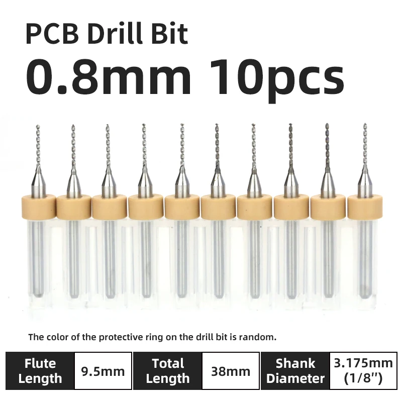 Set 10 Punte Micro Trapano Per PCB - Diametri 1.1-2.0mm - Per Circuiti, Gioielli, Modellismo - Foto 4