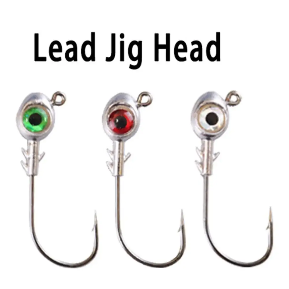 High Carbon Steel Fishing Hooks Barbed Fish Hooks 5g 7g 10g 14g 3D Eyes Jig Head Hook Three Barbs Quickly Jigs 3PCS 20pcs best jigging hooks assist hook barbed jig hooks thread feather pesca high carbon steel jigs hook big fish tuna hooks