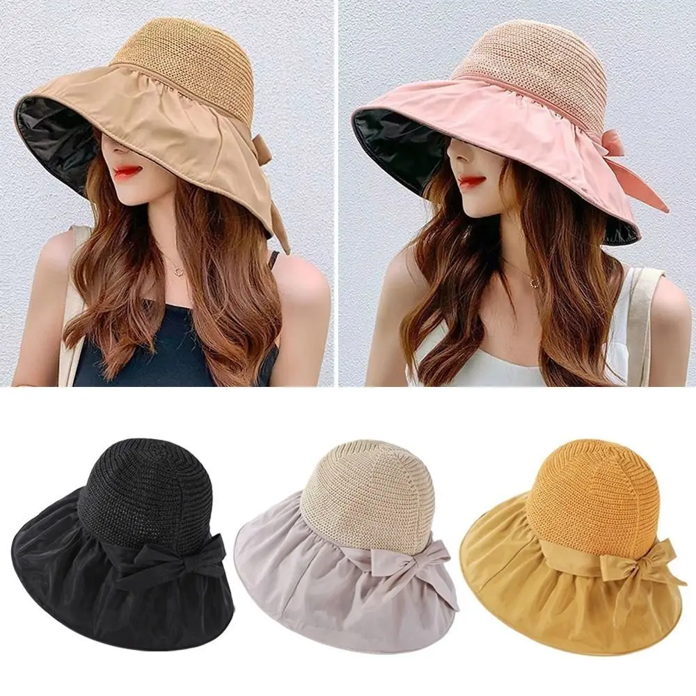 Chapeau Pliable pour Femme, Protection UV Portable, Casquette Solaire, Large Bord, Respirant, Pare-Soleil, E27