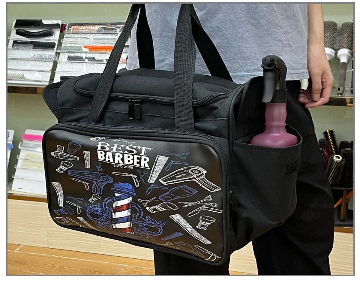 Waterproof Barber Bag Cosmetic Toiletry Organized Multi-Layer Pouch Ideal for Travel Daily Use Large Capacity
