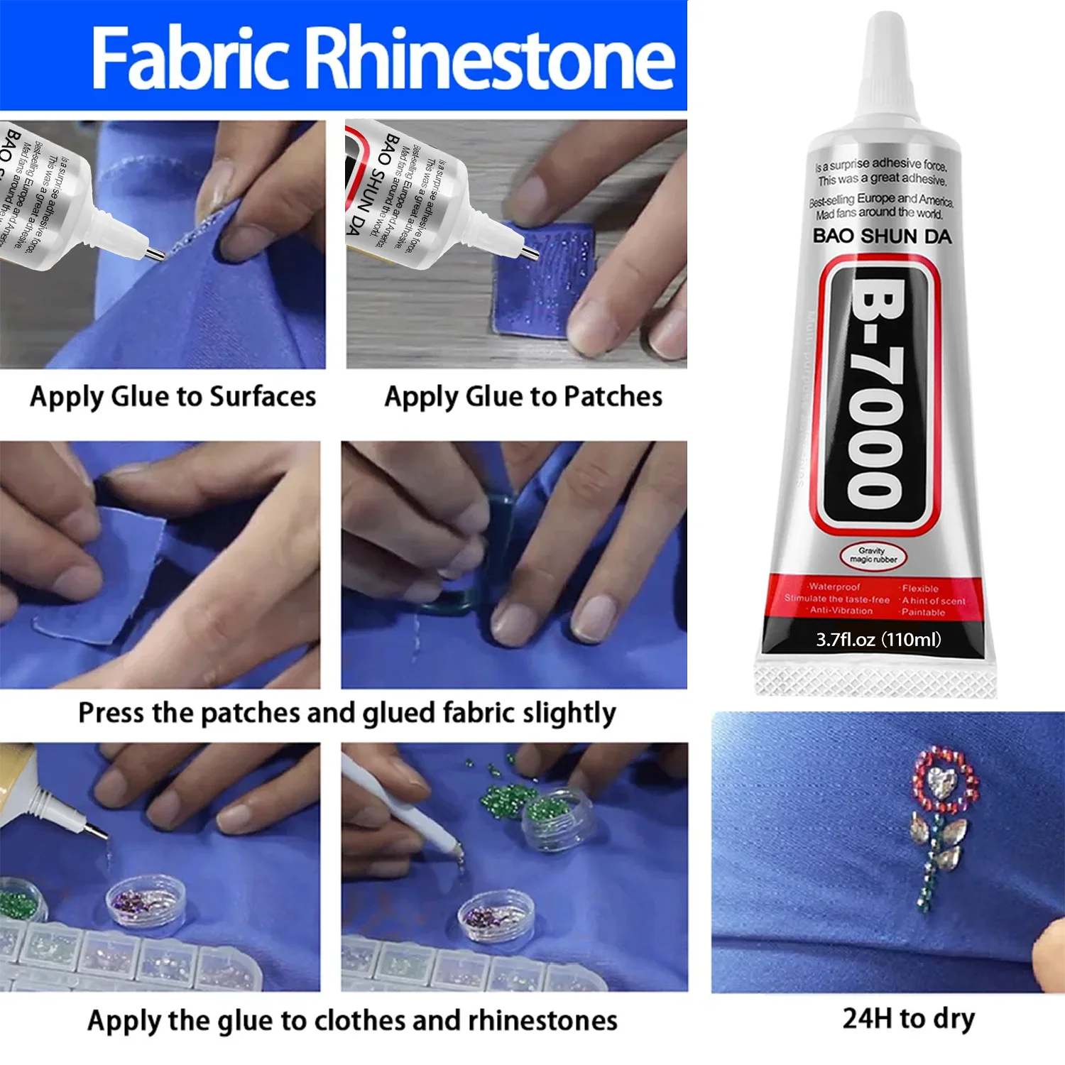 Multi-Purpose Precision Adhesive for Jewelry, Crafts, and Repairs - Waterproof and Transparent