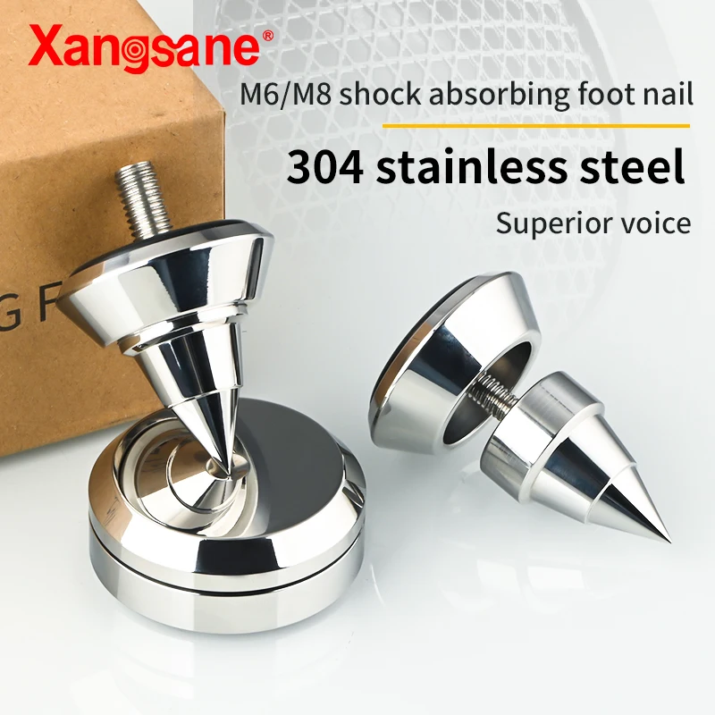 Xangsane XS-A011 M6/M8 304 스테인리스 스틸 하이파이 충격 흡수 스피커 스파이크 CD 플레이어 앰프 바닥 스피커 풋 패드 브래킷