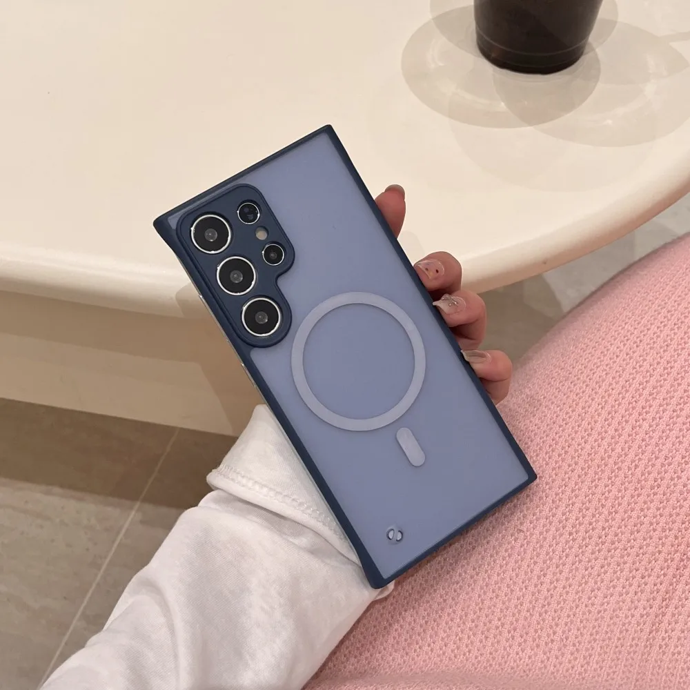Transparent Slim Magnetic Protective Back Cover Case