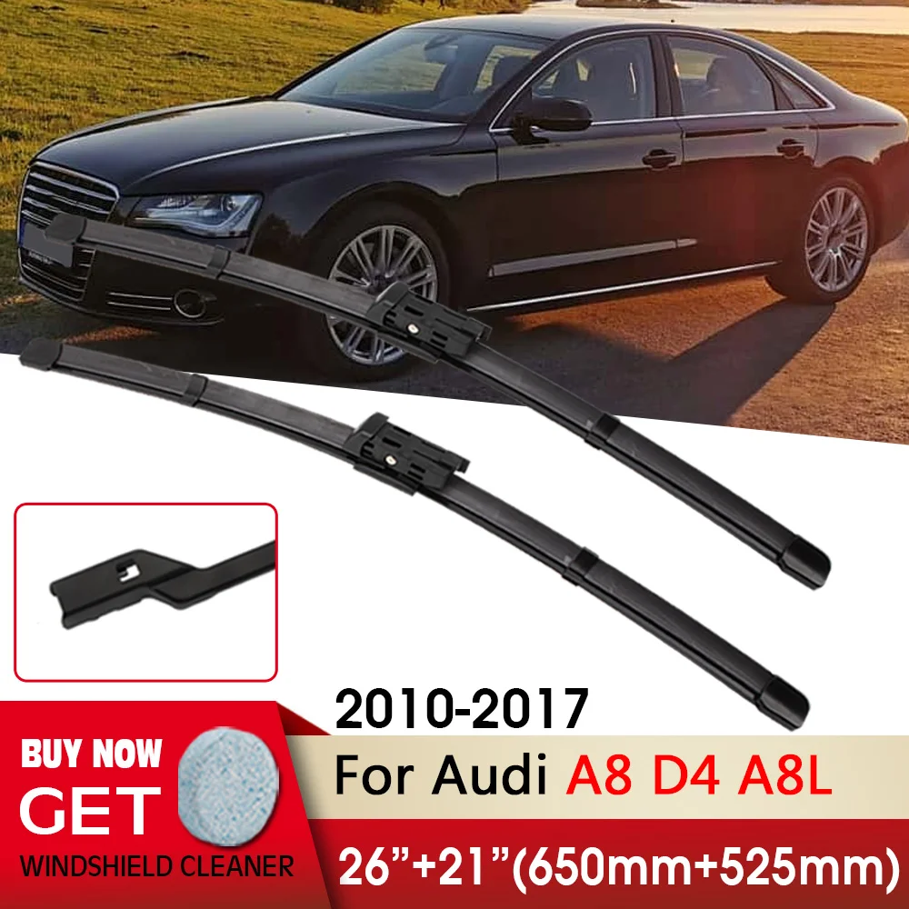 

Car Wiper RHD & LHD Front Wiper Blades 26"+21" For Audi A8 D4 A8L 2010-2017 Fit push button Windshield Windscreen Front Window