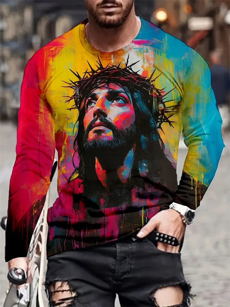 2025 Autumn Fashion Men's Casual Round-neck Long-sleeved T