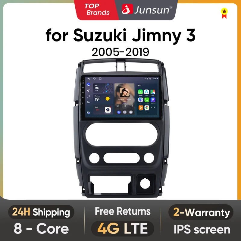 

Junsun V1pro AI голосовое автомобильное радио Android Авто мультимедийный плеер для Suzuki Jimny 3 2005-2019 Carplay 4G RDS 2din GPS Авторадио