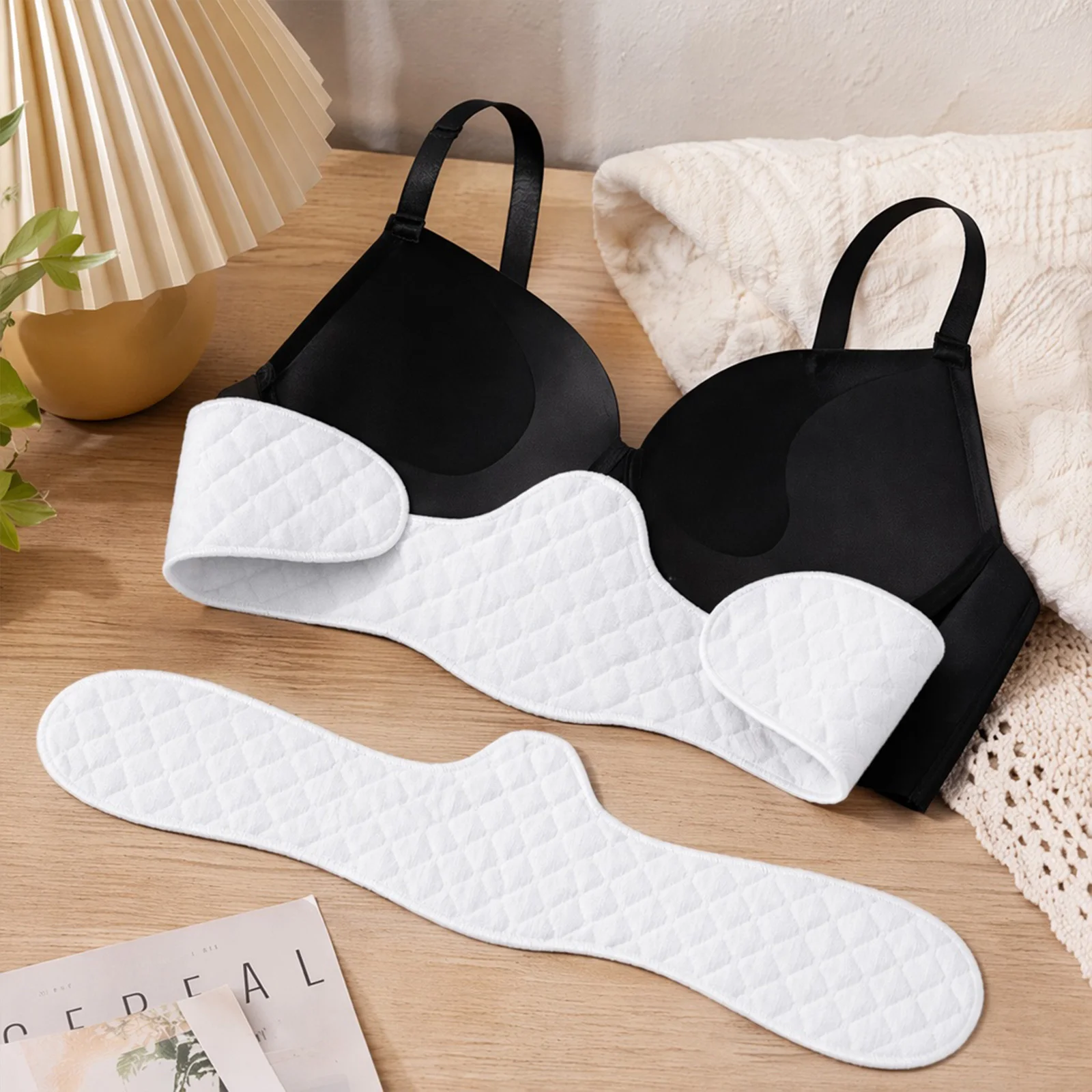 여성용 코튼 브라 타월, 슬링 브라 타월, 재사용 가능한 언더부브 땀 흡수 패드, 야외 스포츠 활동용