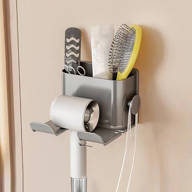 Hair Dryer Holder Wall Dryer Cradle Straightener Stand Hairdryer Organizer Box Toilet Blower Holder Shelf Bathroom Accessories