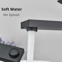 Bathroom Basin Faucet Deck Mount Basin Sink Tap Hot Cold Water Mixers Single Handle Washbasin Crane Stainless Steel 3