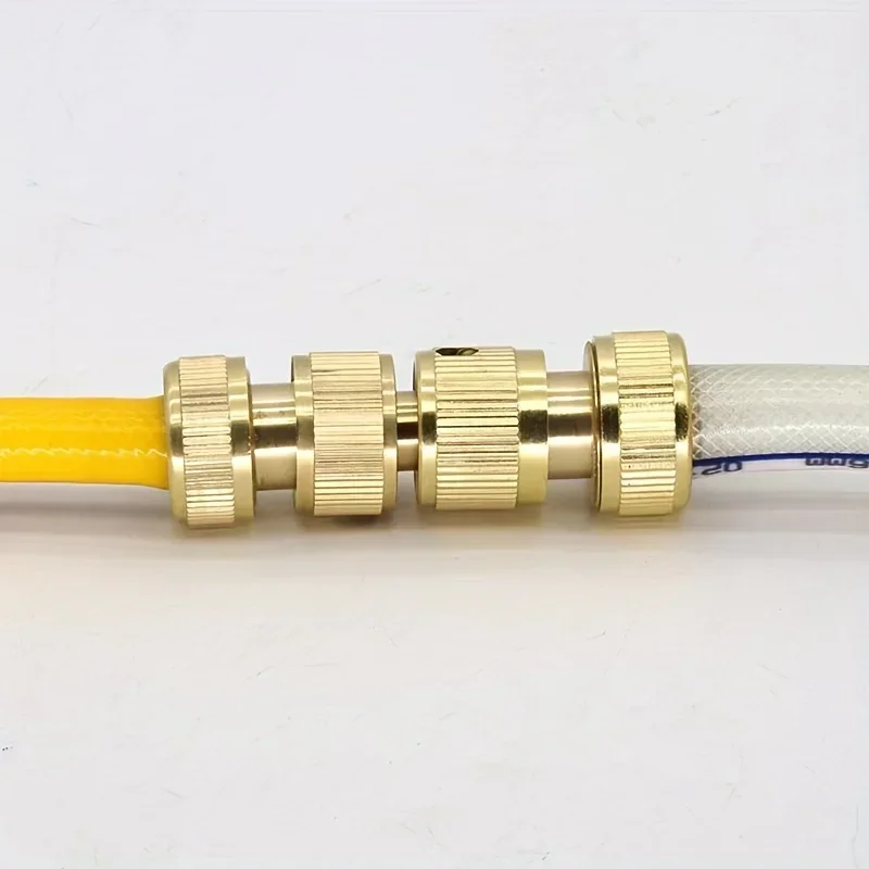 Brass bidirectional hose connector joint repair accessory quick adapter