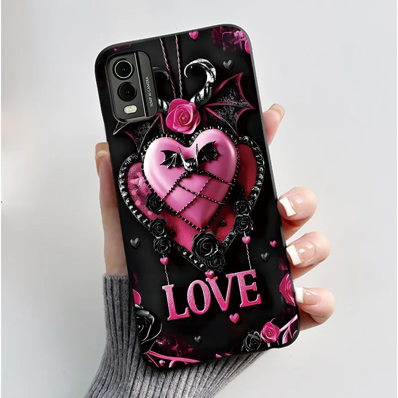 Astronaut Pattern Shockproof Black Jelly Case with Soft Bumper Cover