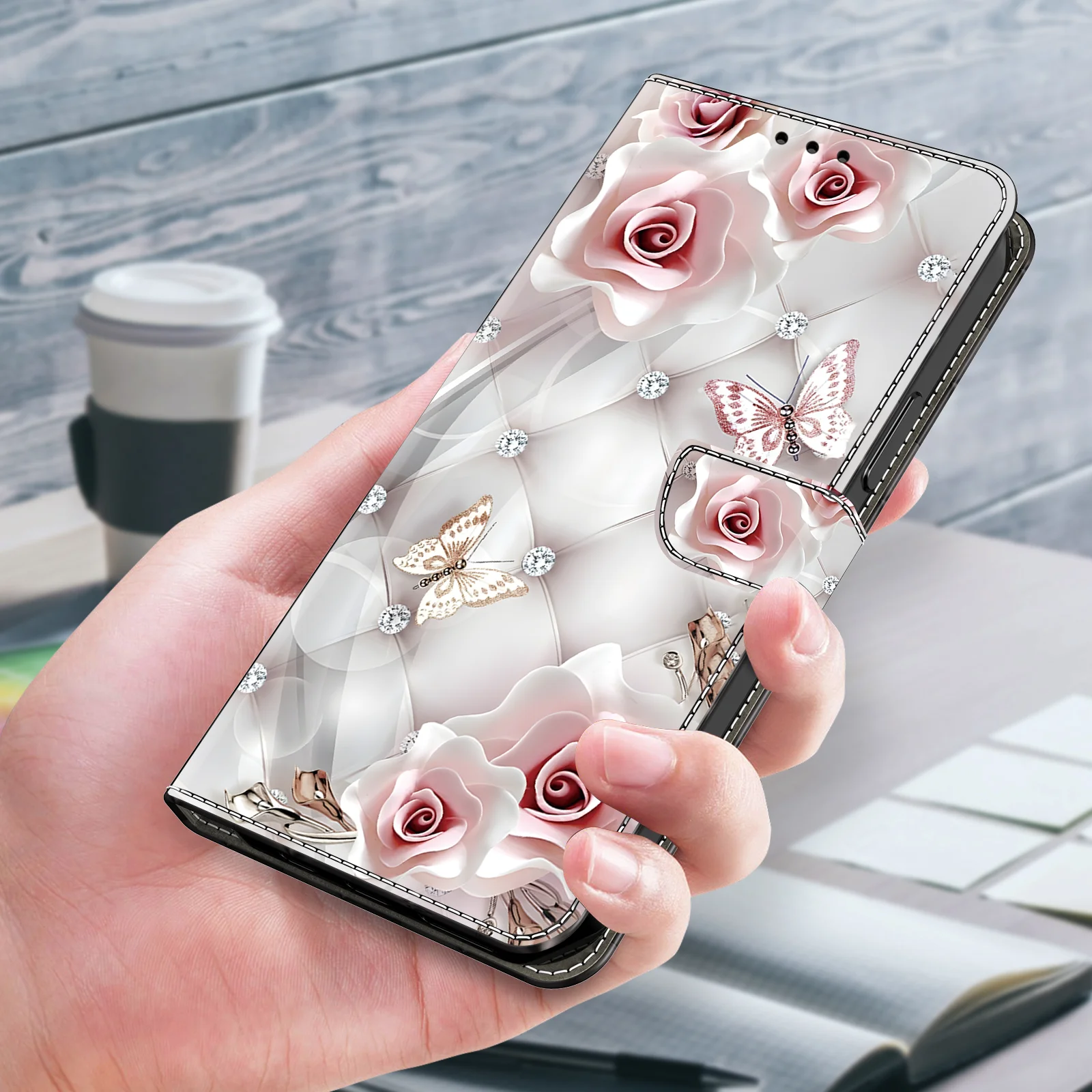 Premium 3D Magnetic Flip Wallet Leather Phone Case