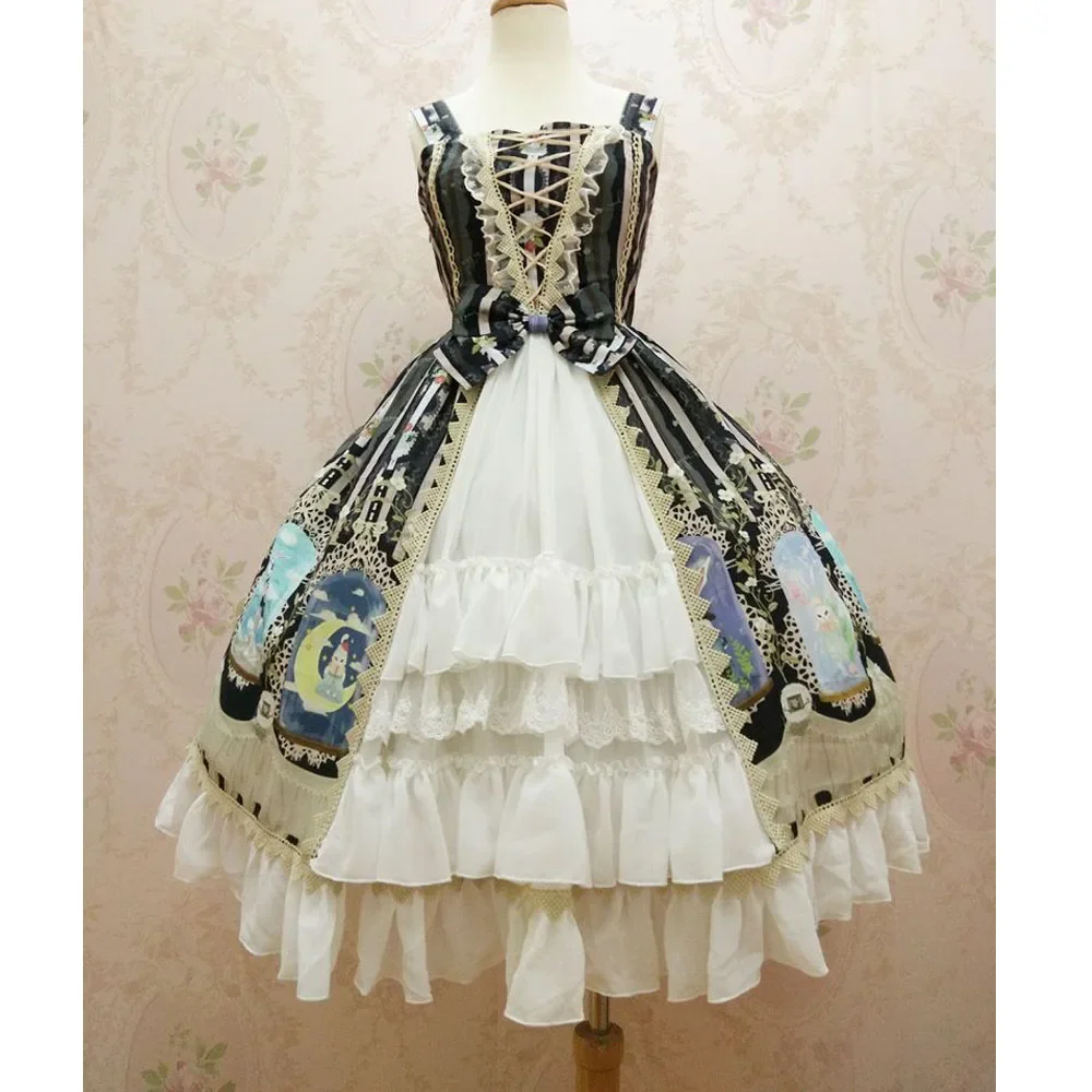 

Новое платье Lolita JSK, шифоновое платье серии Sweet Crystal Rabbit от Yiliya