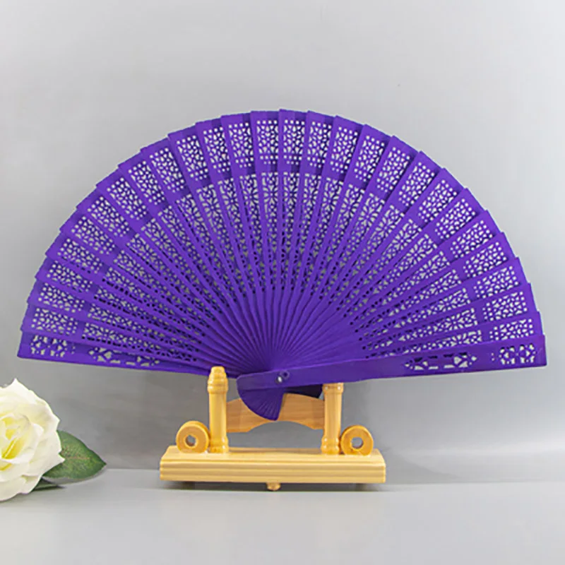 Hollow Out Wooden Folding Fan for Women, Chinese Style Craft, Hanfu Accessories, Foldable Lady, Photography Props, Home Orname