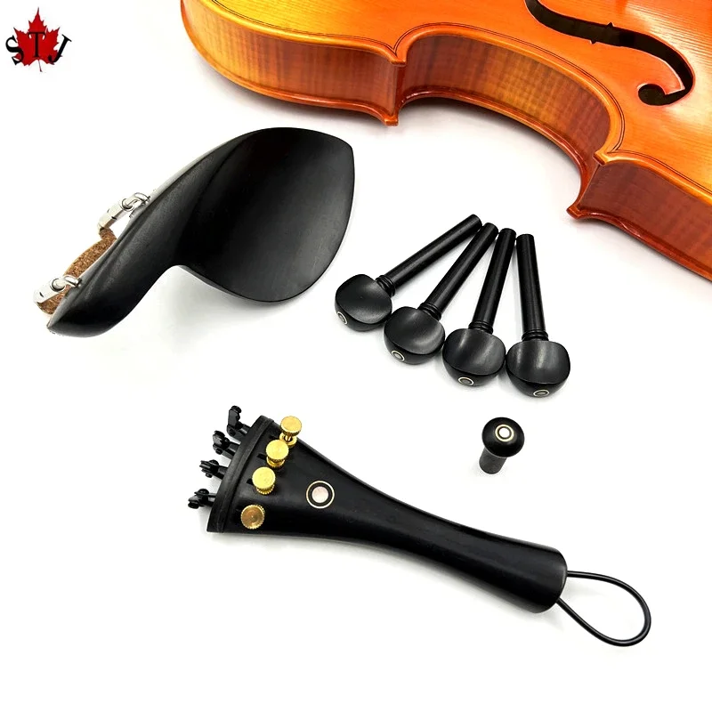 Violin Parts fittings Tailpiece Tuning pegs Endpins Chin rest Chin Holder 1 set 4/4 3/4 1/2 1/4 violin tuning pegs violin tailpieces violin chin rest violin end button