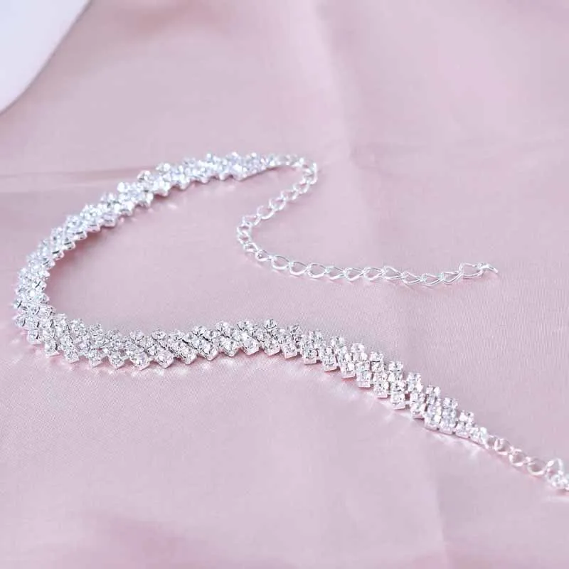 Ankle chains fashion accessories 1PC women simple premium copper inlaid water diamond love foot chain bracelet wedding party