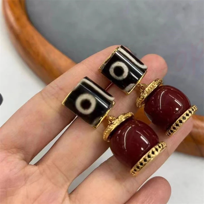 Tibetan Auspicious Earrings, Ethnic Earrings, grand and fashionable 2