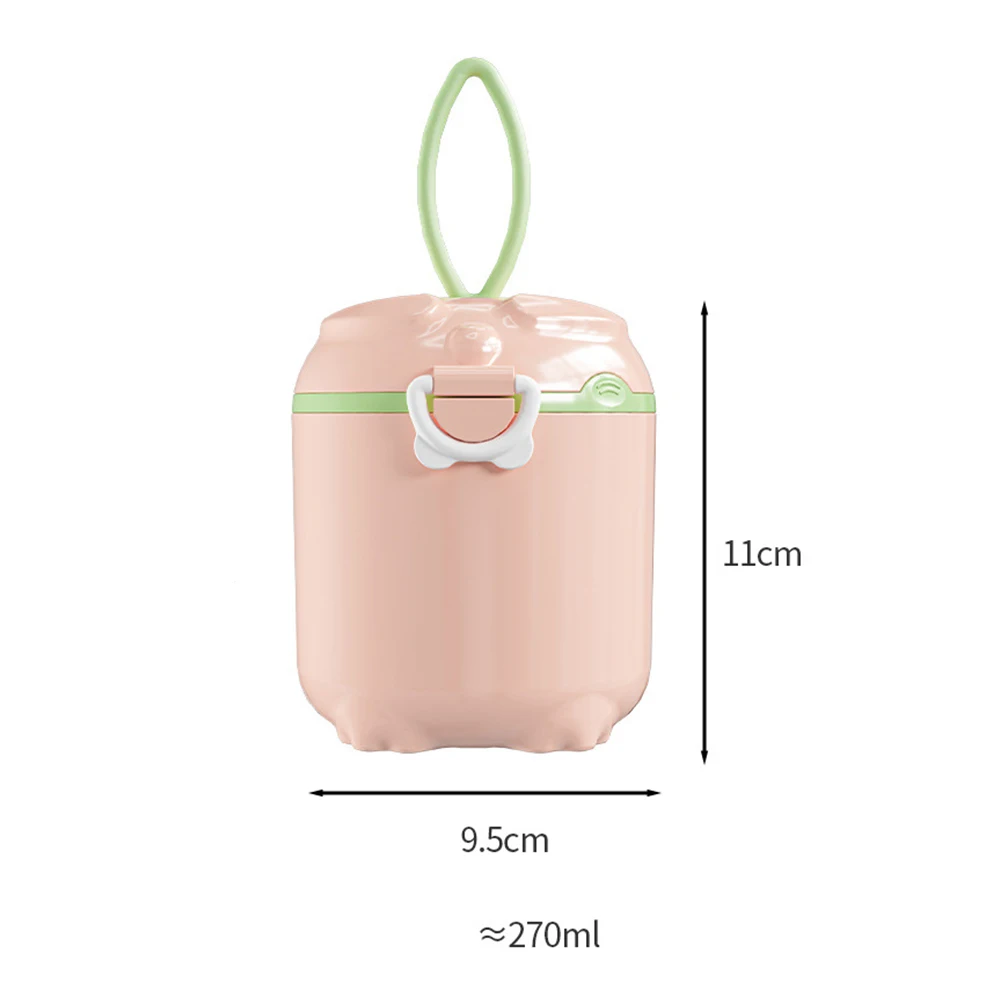 270ML Portable Milk Powder Box Multiple Openings Cereal Cartoon Infant Baby Food Storag Box Toddle Snack Container