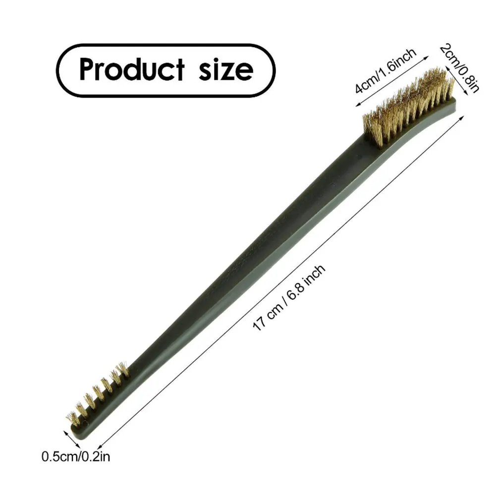 Double-end Steel Wire Brush Hook Set Mini Copper Steel Wire Brush Universal Hunting Gun Cleaning Kit pick gun Tool