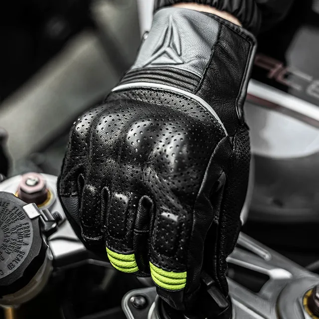 Guantes de moto para hombre Pantalla táctil Dedo completo Motor de carreras  de motos yeacher Protección del motor