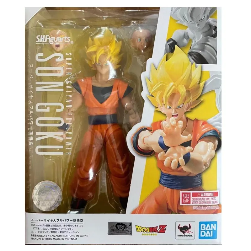 

14cm Original Bandai Shfiguarts Dragon Ball Z Son Goku Action Figure Full Power Ssj2 Pvc Movable Anime Model Figurine Kids Toys
