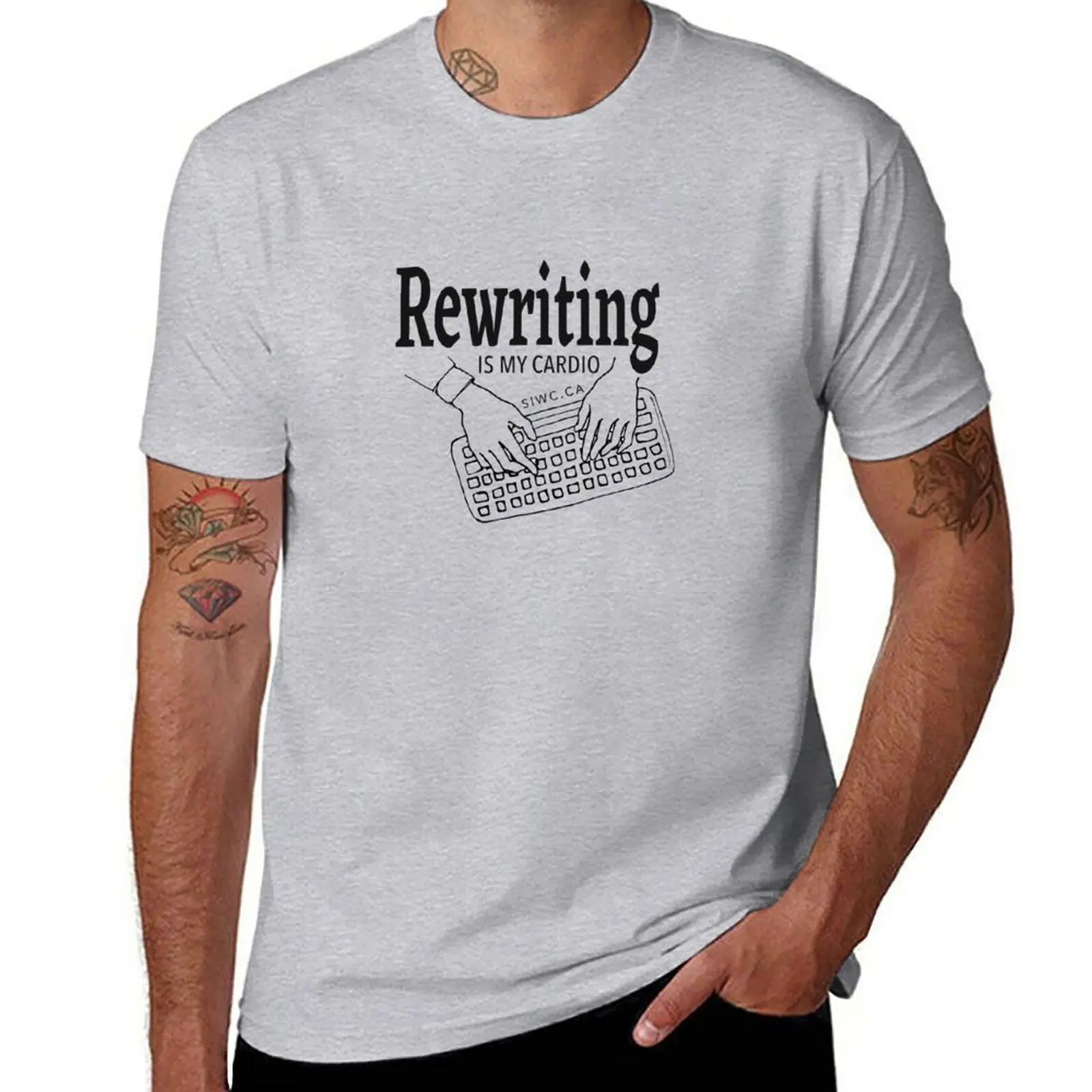 

Rewriting Is My Cardio T-Shirt Aesthetic clothing vintage Short sleeve tee vintage clothes men clothings