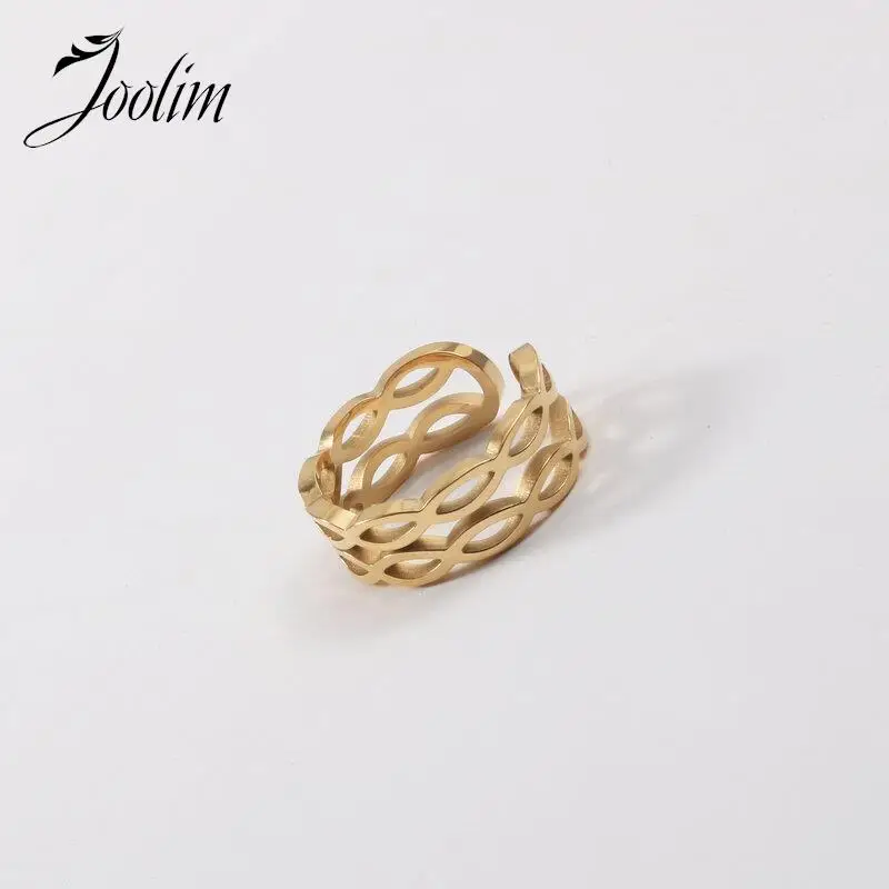 Joolim High End Gold Finish Tarnish Free Fashion Double Layer Cross