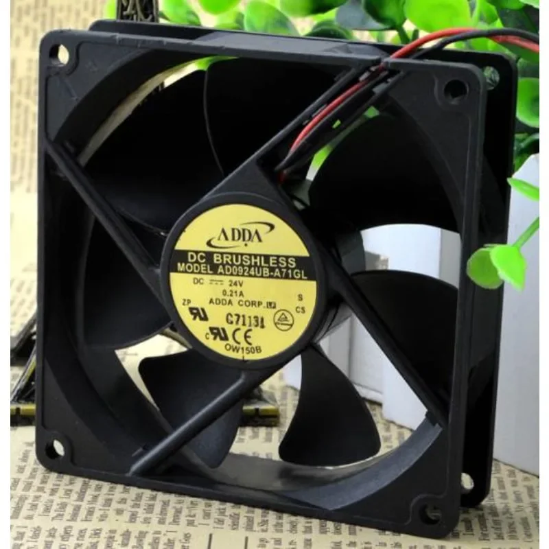 ADDA AD0924UB-A71GL CPU 선풍기, 24V 0.21A 9cm 9025, 2 와이어 주파수 변환기 선풍기 90X90X25mm