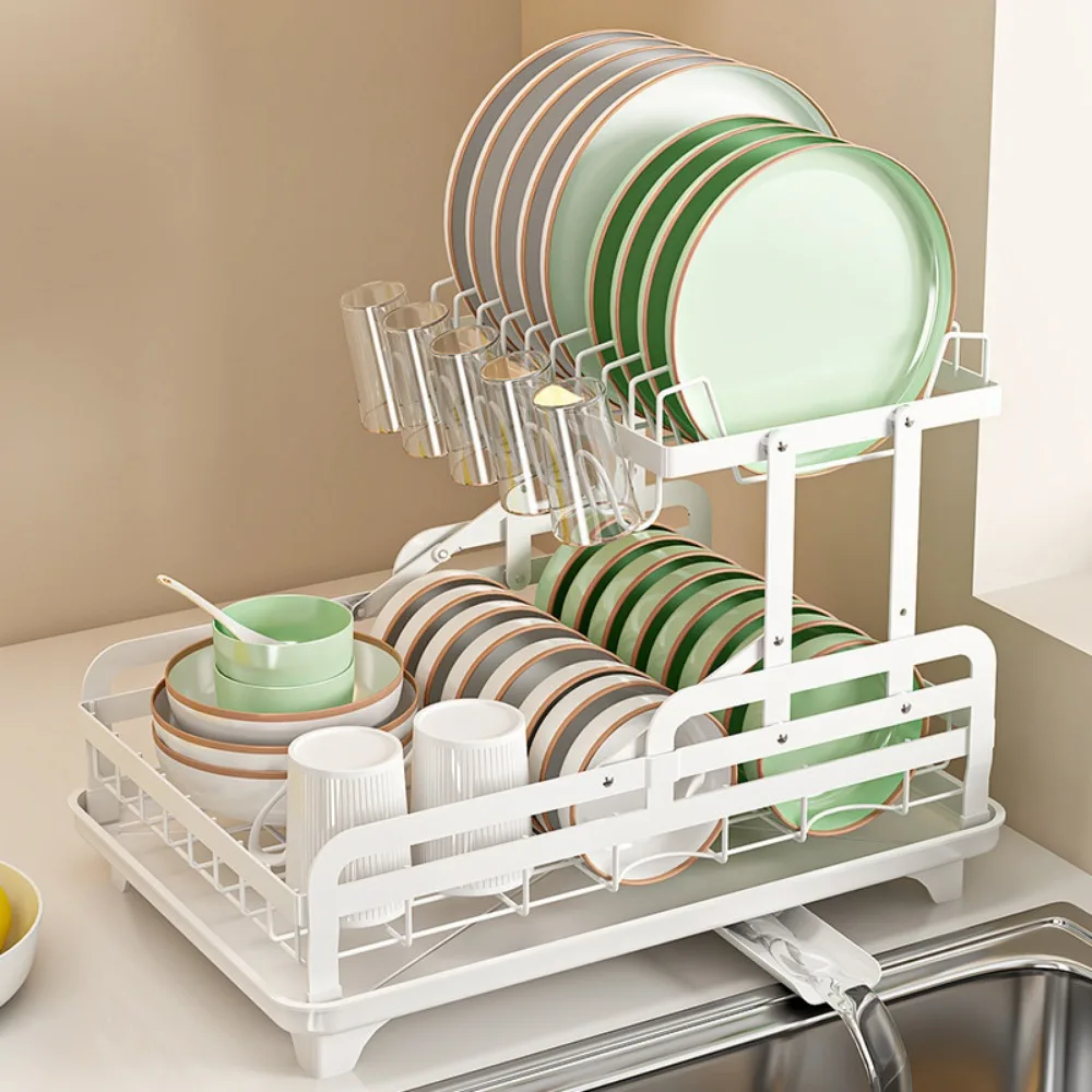 Tableware Storage Rack Home Dish Drying Rack Bowl And Chopstick Draining Shelf Knife And Fork Organizer Frame Kitchen Furniture