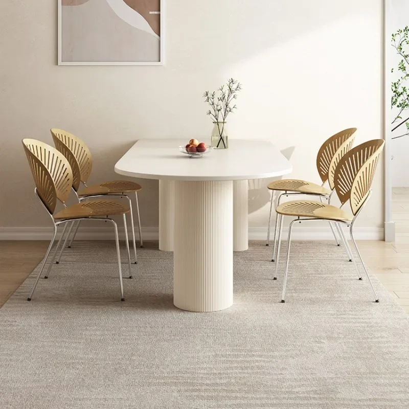 

Individual Rock Panel Dining Table Modern Small Household Luxury Kitchen Restaurant Island Dining Esstisch Table Sets YX50DT