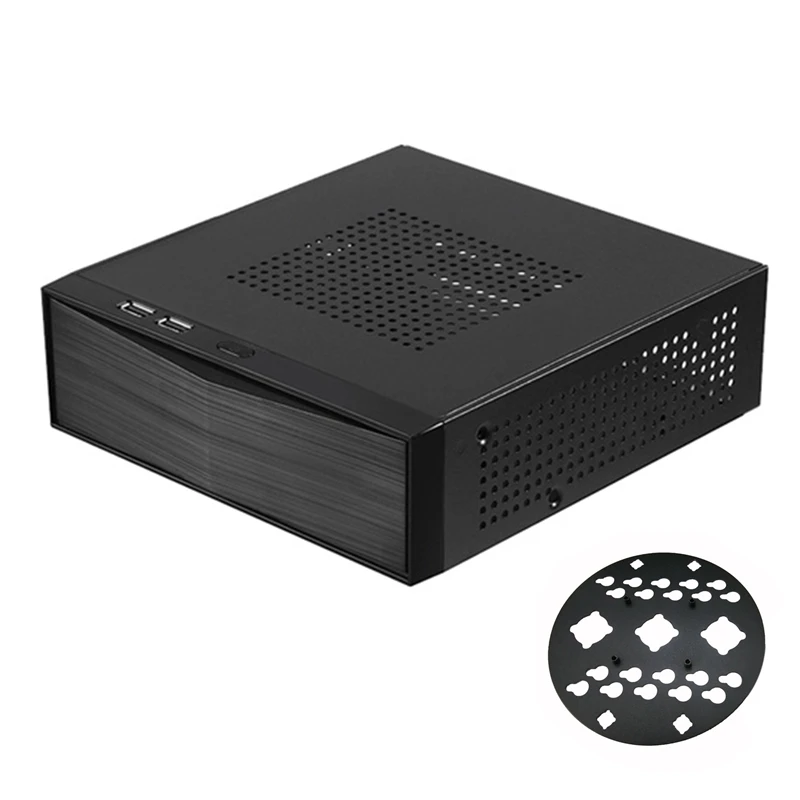 M05 미니 ITX 섀시, 후면 마운트 브래킷 포함, HTPC 케이스, USB2...