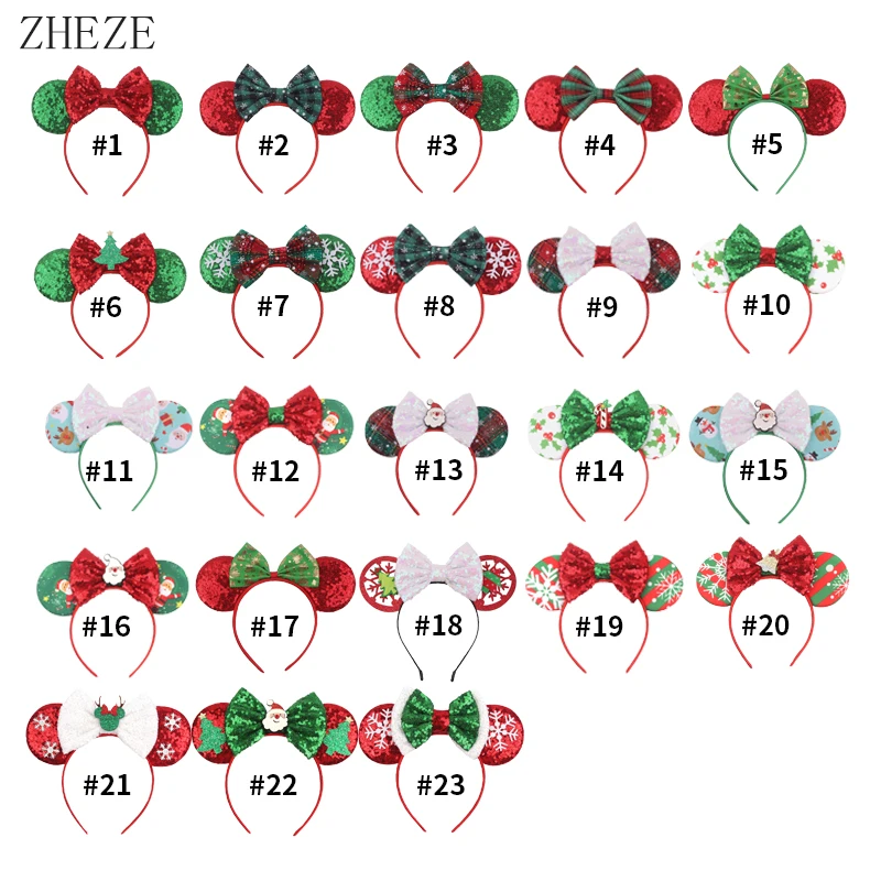Nieuwe Weihnachten Maus Ohren Stirnband Für Mädchen Frauen Haarband Santa Claus Festival Party DIY Haar Zubehör Großhandel – Detail 10