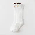 White Black Bow Sock