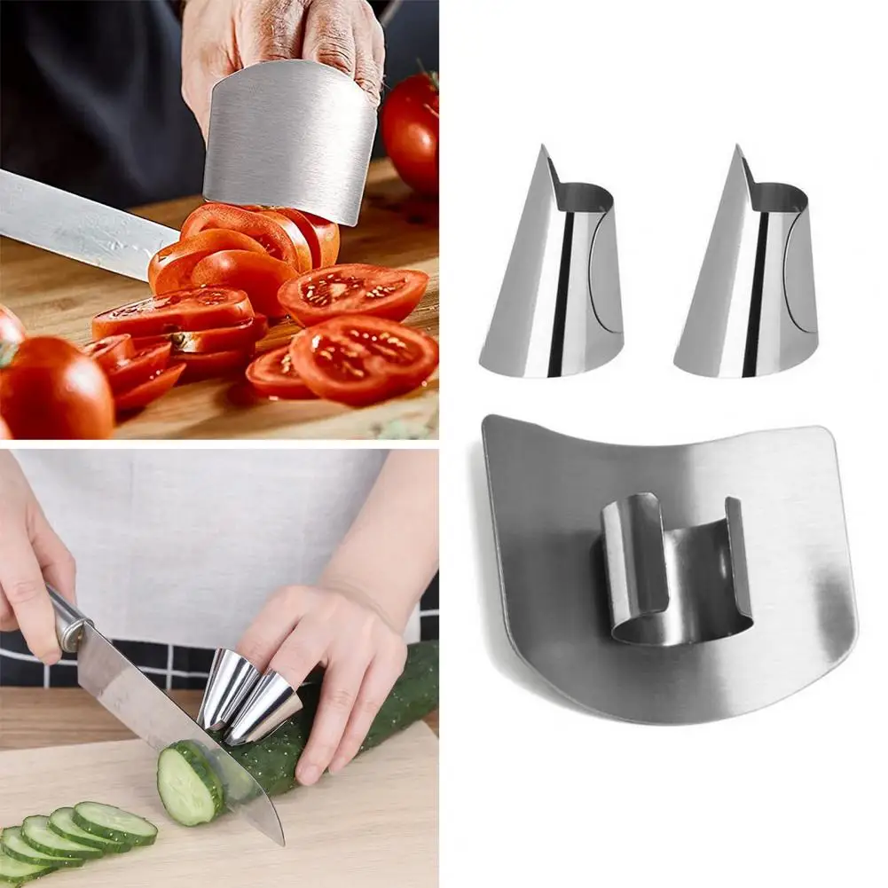 Finger Protector for Kitchen Durable Finger Guard Stainless Steel Guards for Safe Slicing Dicing Adjustable Left
