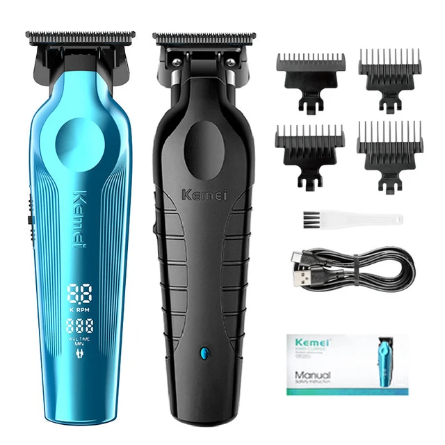 Kemei 2299 professional men's hair/beard trimmer with zero gap hair clipper and T-shaped blade, cordless charging KM-264 km-2299 1