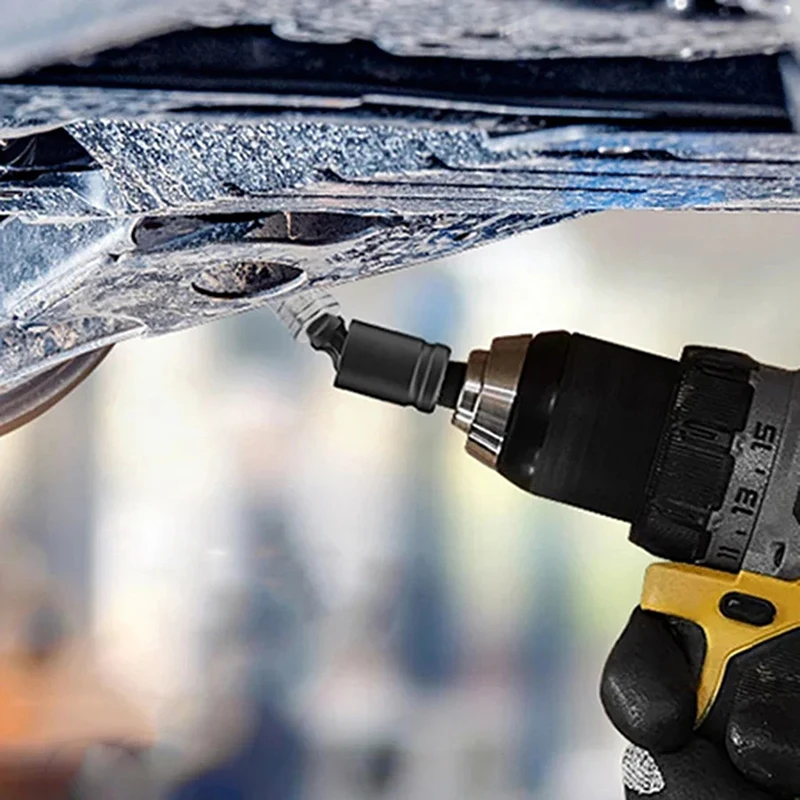 3Pcs Universal Joint Socket Set- 1/4" 3/8" 1/2" Drive Impact Swivel Socket, Electric Wrench Accessories for Auto Repair Workshop