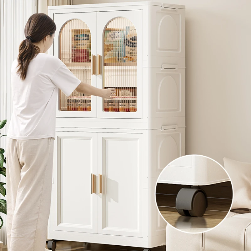 Closet Shelves Children Wardrobes Storage Organizer Hanger Mobile Children Wardrobes Plastic Szafa Na Ubrania Furniture MR50CW