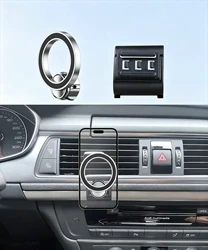 Universal MagSafe Rotating Car Phone Holder (Silver)