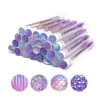 40pcs Customized Eyelash Brush Tube LOGO Reusable Diamond Eyelash Wands Eyebrow Brush Replaceable Dust-proof Sparkling Bottom 2