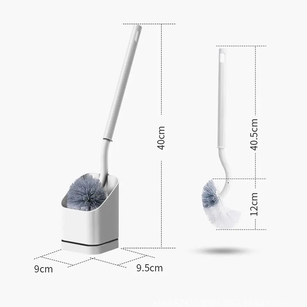 Toilet Brush Set Home Plastic Wall Hanging Bathroom Cleaning Tools Toilet Brush Punch-Free Cleaning Holder