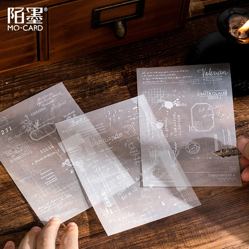 

9pcs/lot Memo Pads Material Paper Time Miscellaneous Junk Journal Scrapbooking Cards Retro Background Decoration Paper