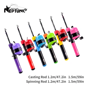 1.2m 1.5m 스피닝로드 탄소 섬유 초경량 텔레스코픽 캐스팅로드 키즈 여행 미니 폴 낚시 릴 잉어 낚시 도구
