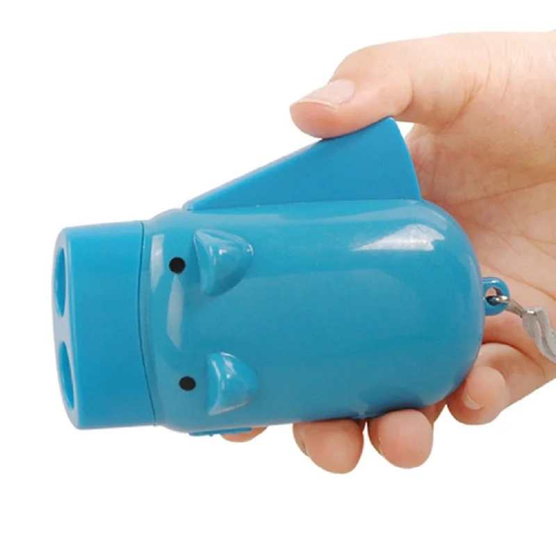 Mini Piggy Flashlight Plastic Children's Luminescence Toys Drop-Resistant Compression-Resistant Random Color