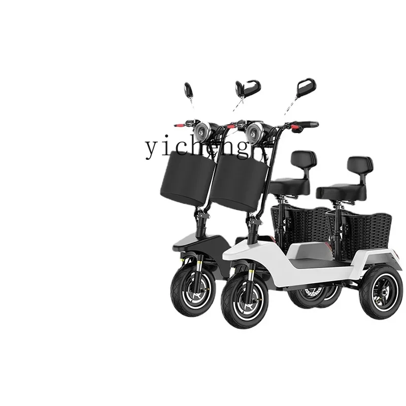 

Электрический трехколесный велосипед YY, маленький складной электрический автомобиль, Женский мини-аккумулятор