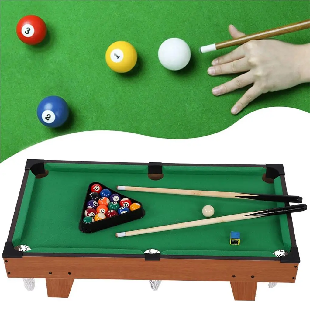 Office Adults Pool Table Set Billiard Rod Balls Desk Assorted Kit 4