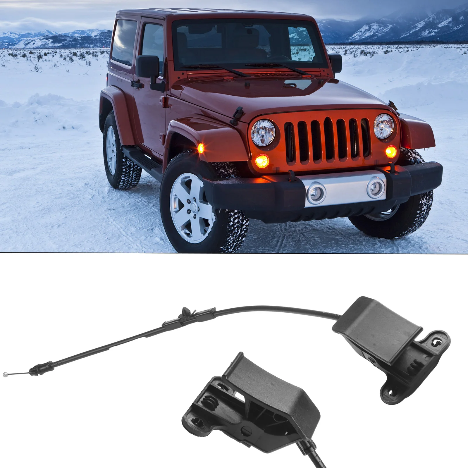 

Car Engine Left Hand Drive Outside Hood Mounted Release Handle For Jeep For Cherokee 2014 2015 2016 2017 2018 68143167AB