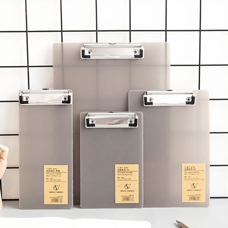 Writing Clipboard Transparent Clipboard Clipboard Holder A6 / A5 / A4 clipboard clips Folder Board Menu Paper Clamp Gray Writing Clips Ticket Holder Hanging Cardboard Notepad board