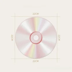 Kawaii Pink Round Mouse Pad - Cute and Creative Office Desk Accessory - 200X200X2MM (Beige white)