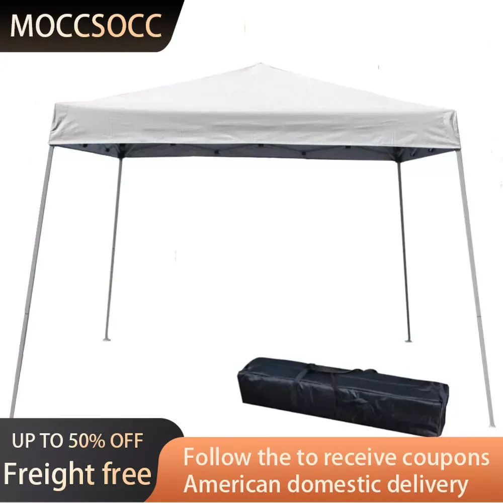 

10 X 10 Pop Up Canopy Tent Garden Furniture Sets Instant Slant Leg Portable Shade Tent With Carrying Bag White Freight Free Air